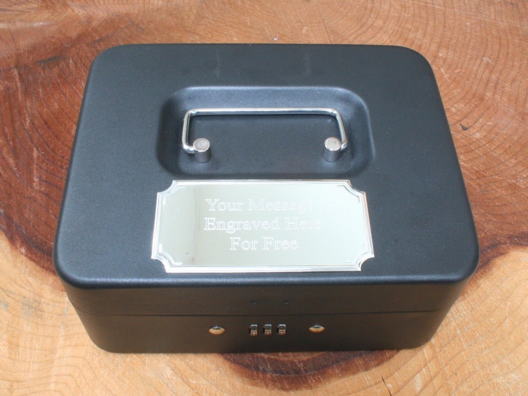 Benutzerdefinierte Kasse 3-stellige Kombination Safe Sicherheitsbox mit  abnehmbarem Fach Kostenlose Gravur - .de