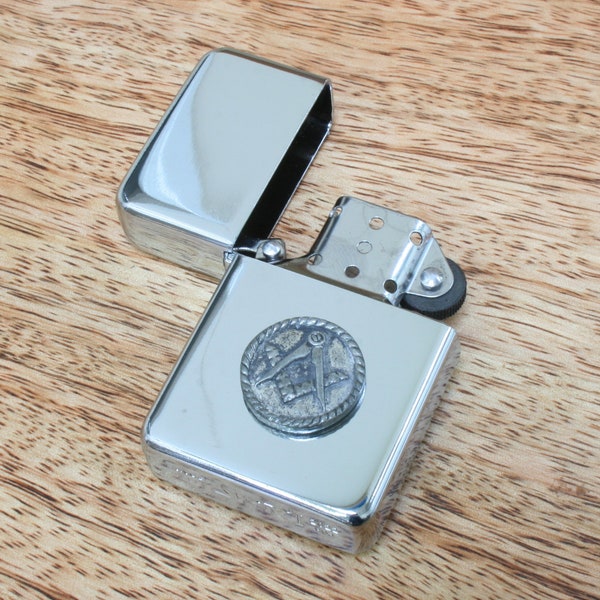 Masonic Petrol Lighter Windproof With Free engraving   Masonic Fathers Day Gift ls