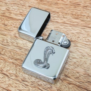 Snake Petrol Lighter Personalised Windproof Engraved Wildlife Father&#39;s Day Gift 334 ls