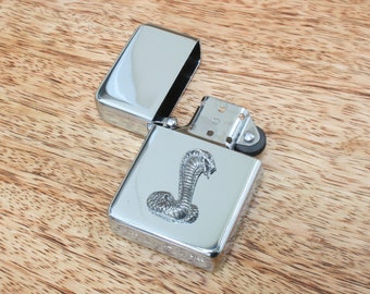 Snake Petrol Lighter Personalised Windproof Engraved Wildlife Birthday Gift 334 ls