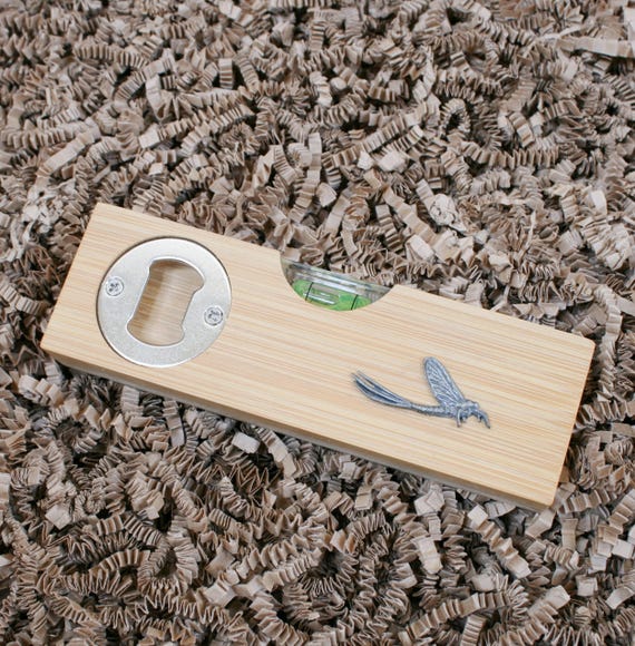 Insekten & Kfer Bambus Flaschenffner mit Wasserwaage und Gratis Gravur  Marienkfer Libelle Geschenk - Etsy.de