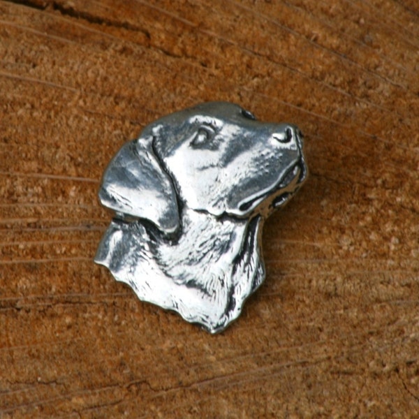 Labrador Head Gundog Pin Brooch Badge Pewter Retriever Gift 208 pm