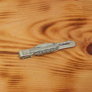Challenger Tank Krawattenklammer Tack Slide UK Handmade Vatertagsgeschenk 563 ti