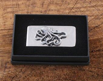 Octopus Money Clip Mens Engraved Sea Life Fathers Day Gift 248