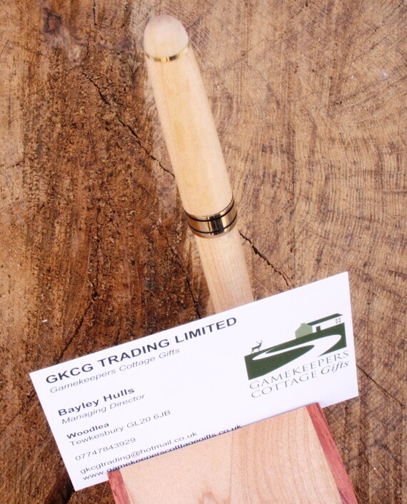 Wild Boar Head Wooden Pen and Business Card Holder Hunting Gift 034