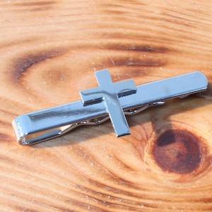 Religious Symbols Tie Clip Nickle Plated Slide Bar Handmade Accessory Father&#39;s Day Gift Christian Star Fish Father&#39;s Day Gift ti