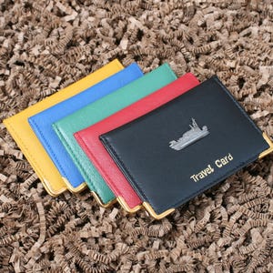 Porte-cartes d'identité pour bateaux et navires en cuir noir pour pass bus et train, aviron pour bateaux