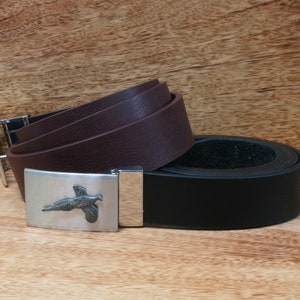 Game Birds Adjustable Leather Belt and Buckle Set in a Father&#39;s Day Gift Pouch Pheasant Partridge Father&#39;s Day Gift lb