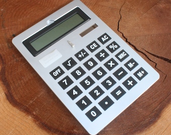 Skyscraper GIANT Desk Calculator Battery & Solar Powered With Personalised Free Engraving  519 ct