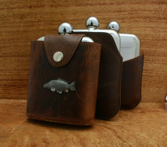 6oz Trout Leather Flask 6oz Trout Leather Flask
