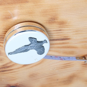 Game Birds Silver Plated 1 Meter Tape Measure Free Engraving Pheasant Partridge Gift tm