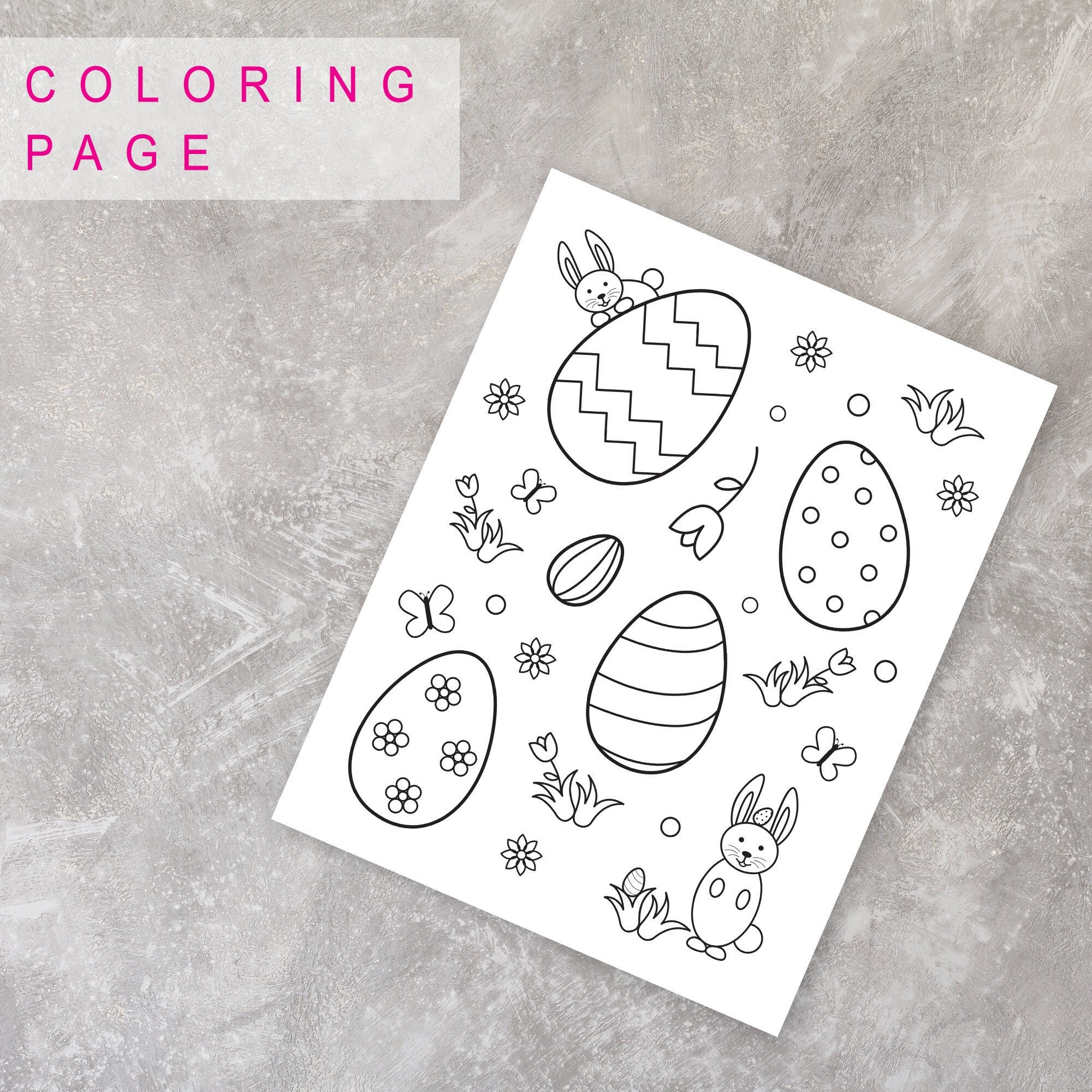 Easter Egg Coloring Page, Easter Coloring Page, Spring Coloring Pages ...