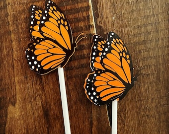 Monarch Butterfly Cupcake Toppers