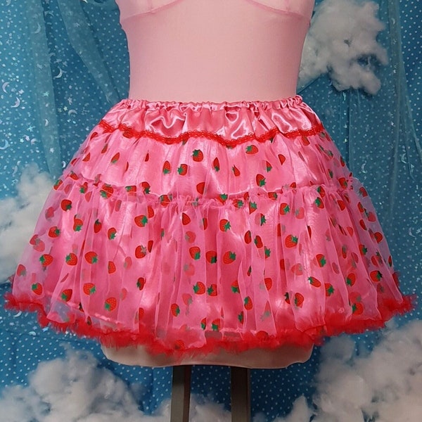 STRAWBERRY dreams ruffle TULLE tutu SKIRT