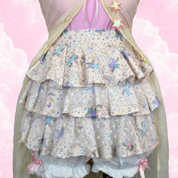 Party sparkle MAHOU UNICORN ruffle ra-ra SKIRT