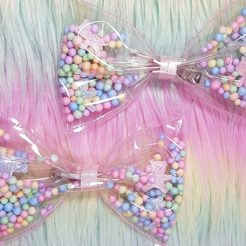 Soft play PASTEL ball pool TEDDIES shaker hair BOW