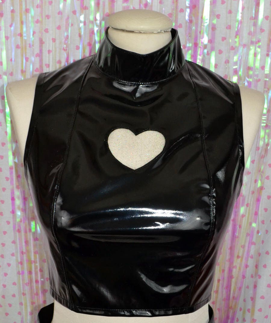 Heart cut out sales crop top