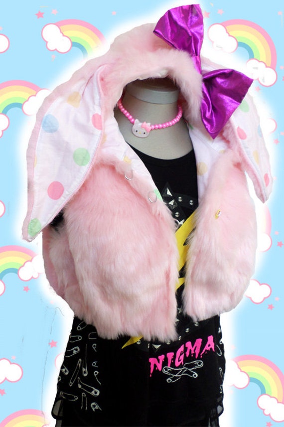 PINK Pastel Polka Dot BUNNY Cropped 