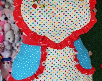 Bright CLOWN colours DECORA  apron pinafore XL