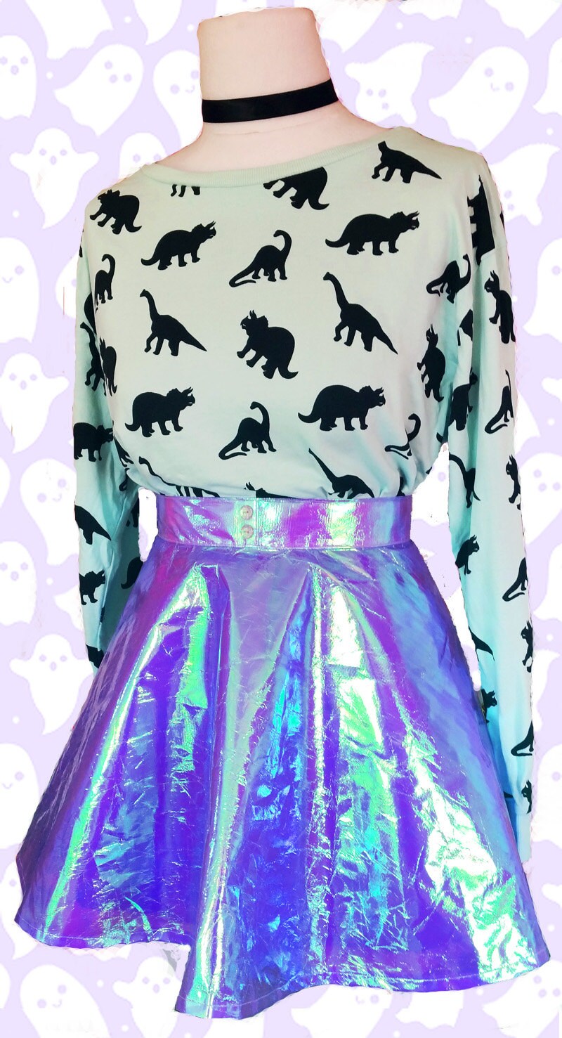 Image of Shimmer Doll Lunar Lilac Iridescent Skater Skirt
