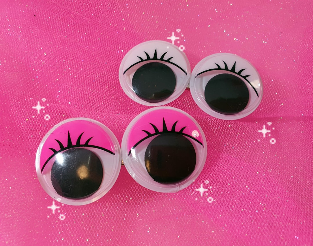 Large GIANT Googly Eye Hair Clip PINK or WHITE... New Colours Etsy