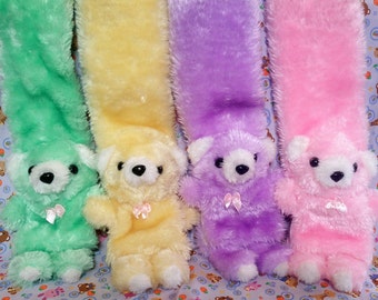 Pastel SPANK! style kitsch furry TEDDY SCARF
