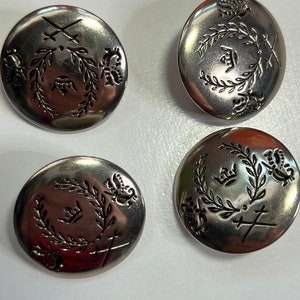 METAL VINTAGE BUTTONS, Collectible Buttons, Metal Sewing Buttons, Vintage Original Sewing Notions, Silver Vintage Metal Buttons, Old Buttons