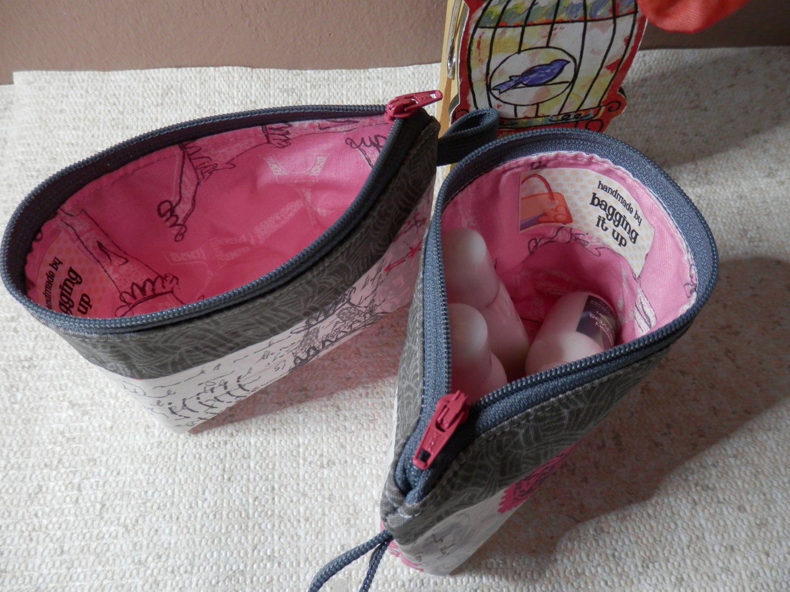 ZIPPERED COSMETIC BAGS Accessory Bags Zippered Money Bags Etsy