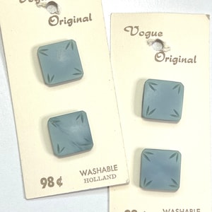 Vintage blauwgroene plastic knopen: Hollandse naaiideeën (set van 4)