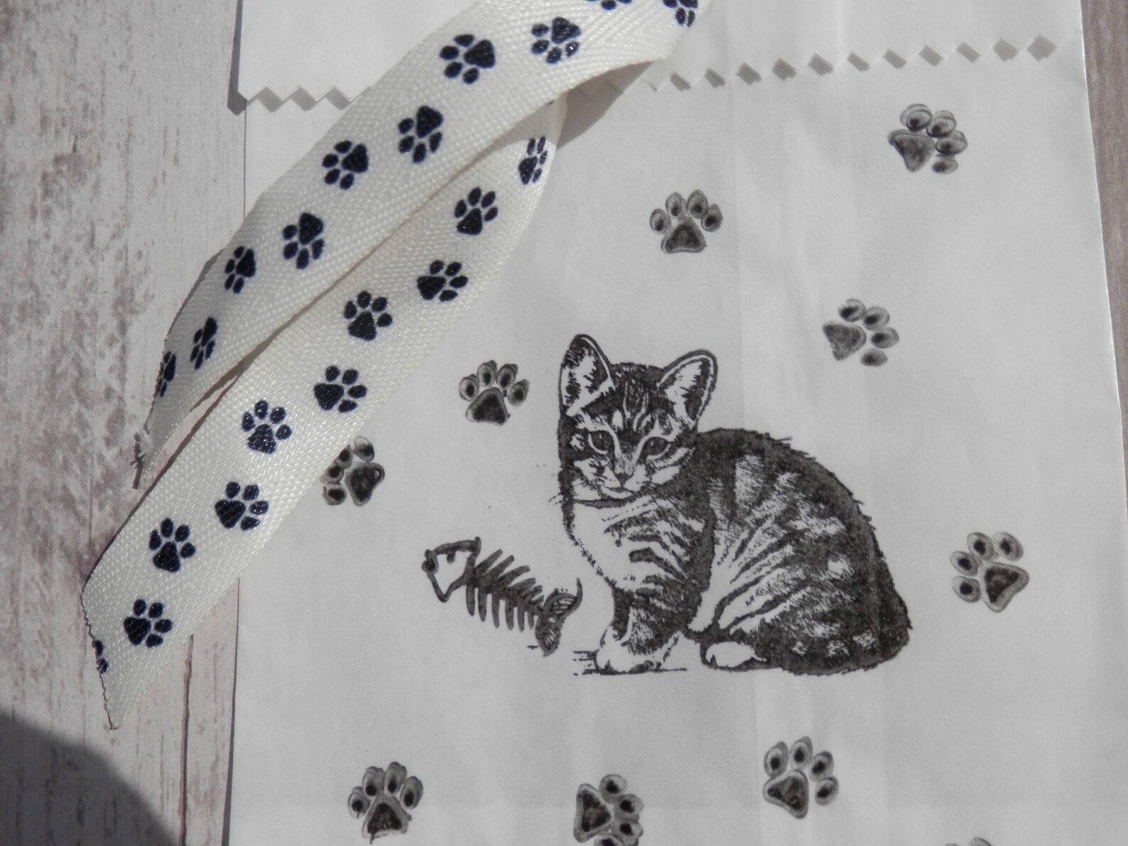 CAT TREAT GIFT Bag Set of 10 Paper Bags Gift Wrap Party Etsy