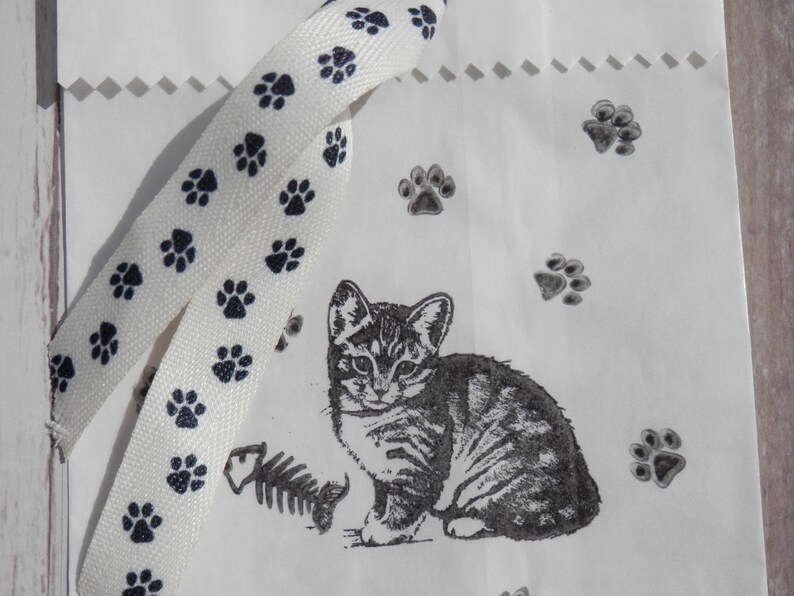 CAT TREAT GIFT Bag Set of 10 Paper Bags Gift Wrap Party Etsy
