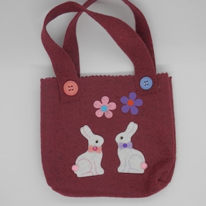 FELT GIFT BAGS, Gift Wrapping, Easter Bunnies, Easter Treat Bag, Holiday Gifts Bags, Fun Gift Bags, Easter Egg Bag, Easter Favor Bags,