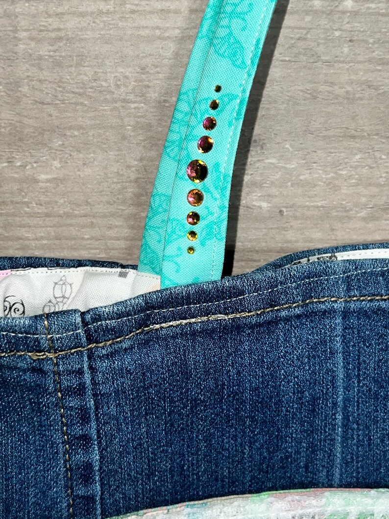 BLUE JEAN BAG, Denim Tote Bag, Denim Purse, Handmade Jean Tote, C'est