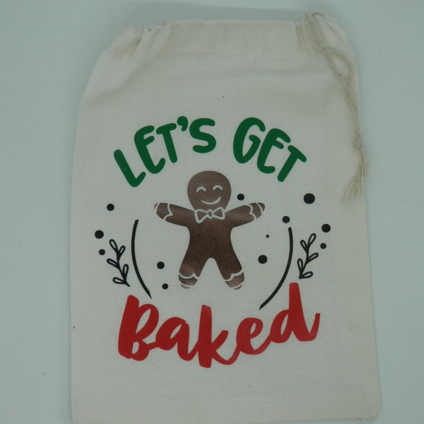 LET'S GET BAKED Bags, Adult Party Favors, Adult Gift Bags, Stoner Bags, Cannabis Bags, Christmas Stoner Bags, Christmas Baked Bags, Pot Bags