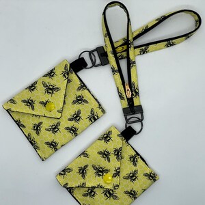 PORTE-CLES Sac, bracelets abeille, bracelet en tissu, porte-clés faits main, porte-clés porte-monnaie, bracelets ados, porte-clés amusant, porte-clés abeilles