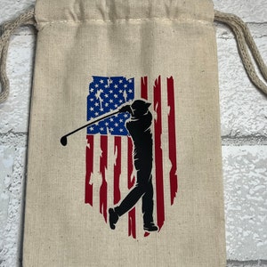 USA FLAG GOLF Bag, Veteran Golf Bag, Military Golf Bag, Golf Supplies, Golfers Bags, Golf Favors, Golfing, Golf Gift Bags, Patriotic Bags