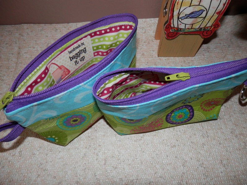 ZIPPERED COSMETIC BAGS Accessory Bags Zippered Money Bags Etsy