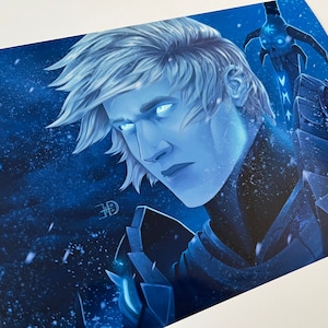Darion Mograine Death Knight World of Warcraft Gift For Gamer Wall Art Fantasy Art Fantasy Decor Gift For Geek