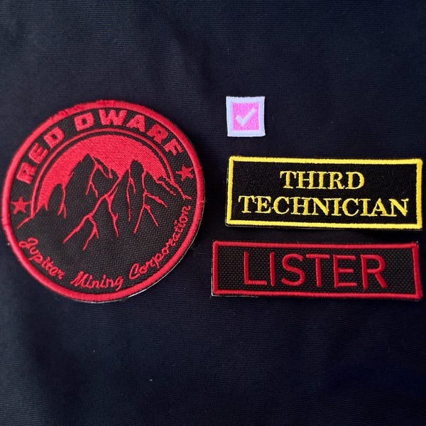 Dave Lister set of costume patches (4 pieces) Red Dwarf