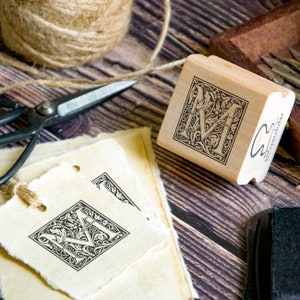 M Monogram Rubber Stamp For Personalized Crafts. And For Your Personal Library To Be Stamped And Marked