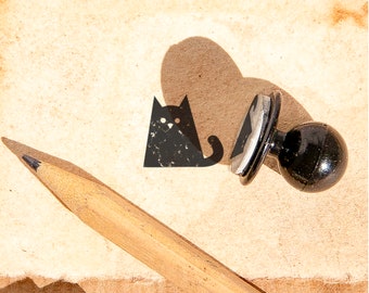 Small Stamp CAT: Mini Rubber Stamp For Crafts, Scrapbooking, And DIY Projects