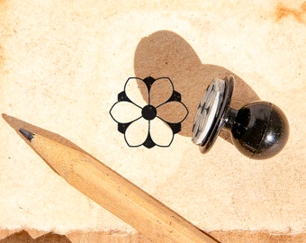 Blossom Flower Mini Rubber Stamp: Scrapbooking Crafts (13x13 mm)