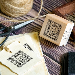 L Monogram Rubber Stamp For Personalized Crafts. And For Your Personal Library To Be Stamped And Marked