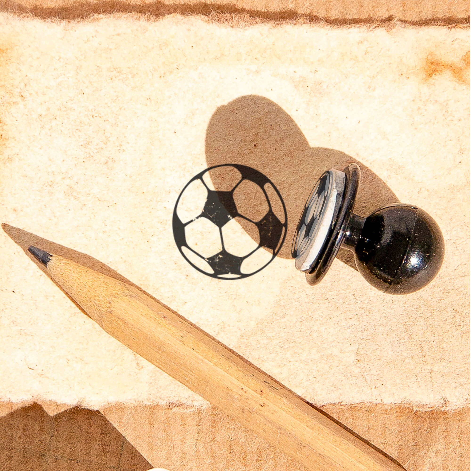 Football Rubber Stamp: Mini Sports Stamp for Crafts