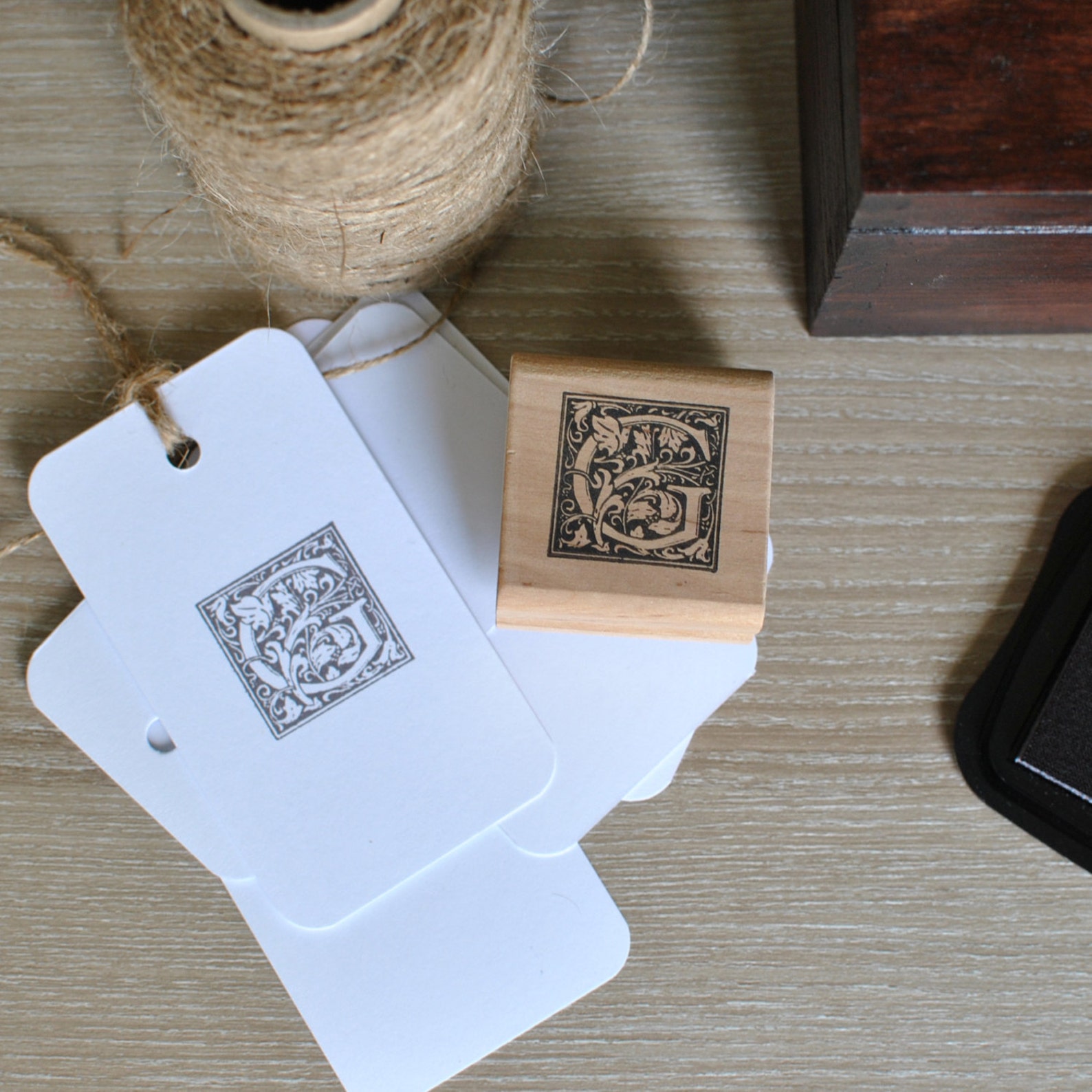 Letter G Rubber Stamp Monogram G Stamp Wood Mounted Rubber Etsy Canada