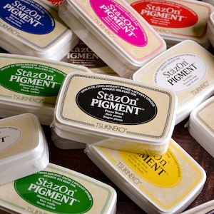 STAZON PIGMENT Ink Pad For Rubber Stamps. High-Quality Ink Pad For Robber Stamps TSUKINEKO