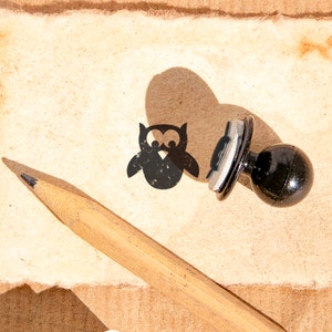 OWL Mini Rubber Stamp. Small stamp for crafts. Add a touch of charm with this adorable owl Design.