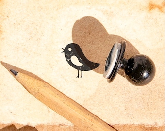 Small Rubber Stamp BIRD - Charming Bird Design for Crafts, Scrapbooking, and DIY Projects