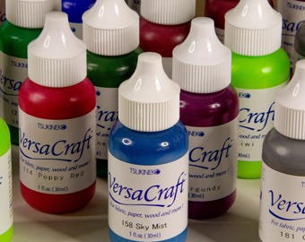 VersaCraft Fabric Ink Refill - Vibrant Colors, DIY Stamping (1 fl.oz./30 ml)