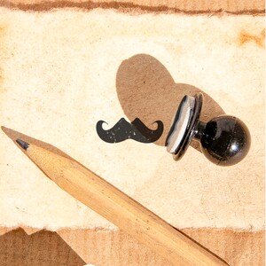 MOUSTACHE Mini Rubber Stamp: Small Stamp For Crafts. Add A Touch Of Whimsy With This Moustache Design